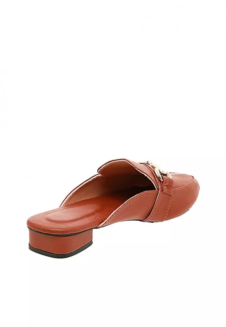 Itari Heels Slop Design Classic Sepatu Hak Wanita Quality Premium - Mocca