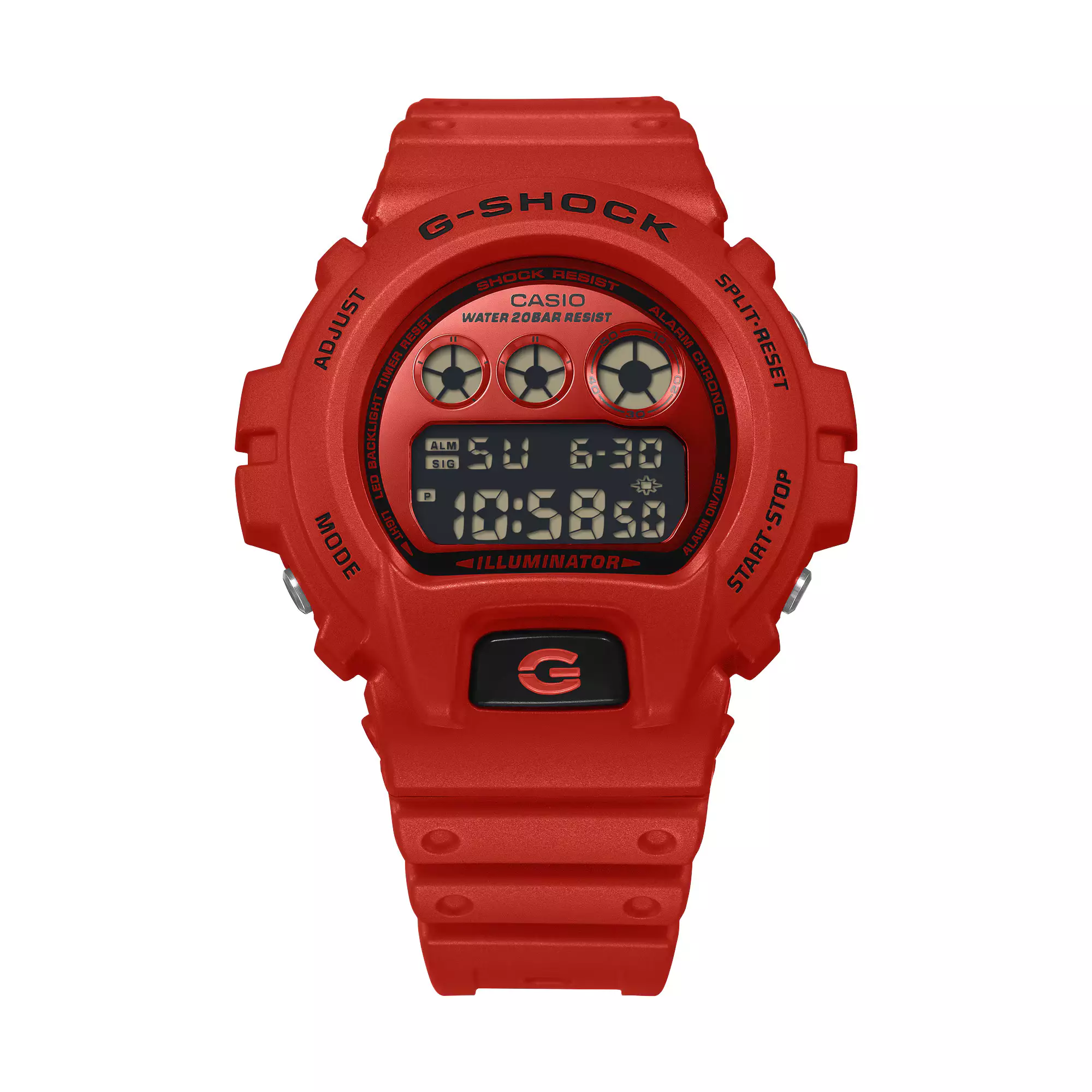 Casio G-Shock - Jam Tangan Digital Pria - Red Resin Case and Band - DW-6900RRB-4D