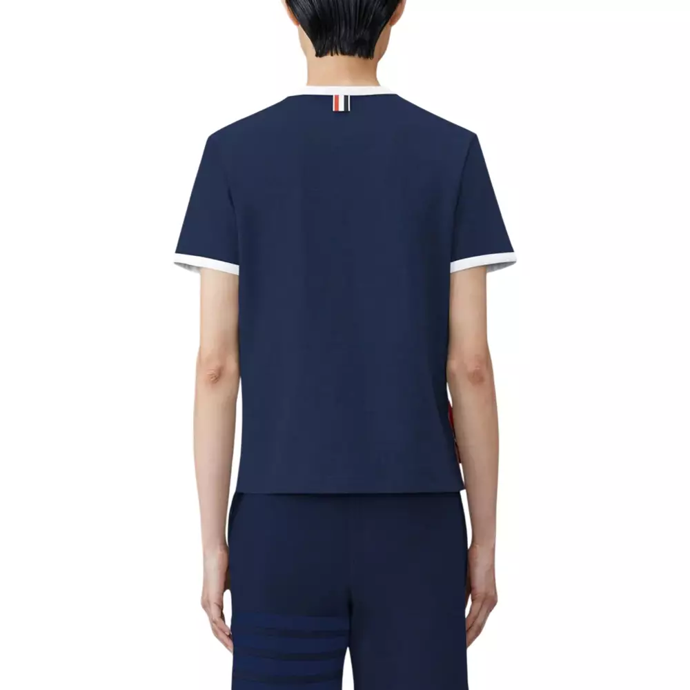 [4.4PRIL KEJUTAN HARGA] Medium Weight Jersey Ringer T-Shirt Navy