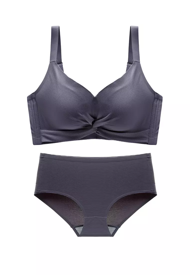 ZITIQUE Women's Elegant Seamless Demi-cup Lingerie Set (Bra And Underwear)  - Black 2024, Buy ZITIQUE Online