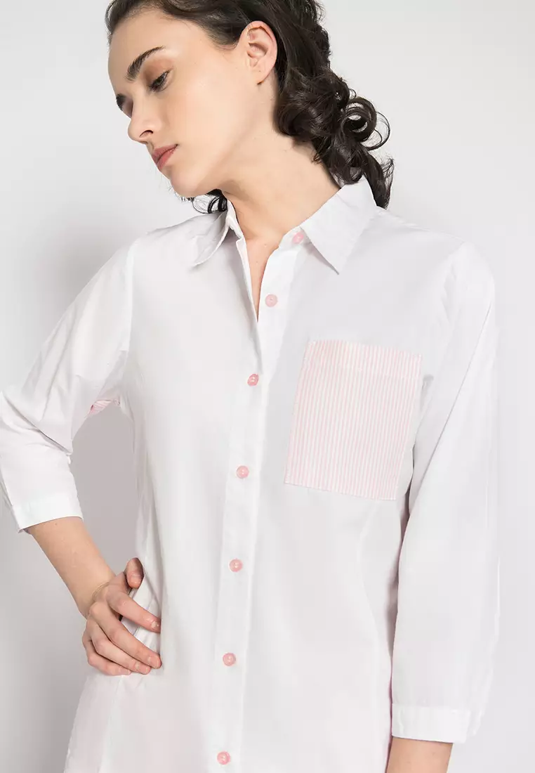 LGS - Regular Fit - Kemeja Wanita - White - LSH.384.O1444L.632.C-L/S