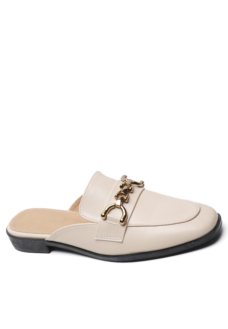 Horsebit Synthetic Leather Mules WW340-8