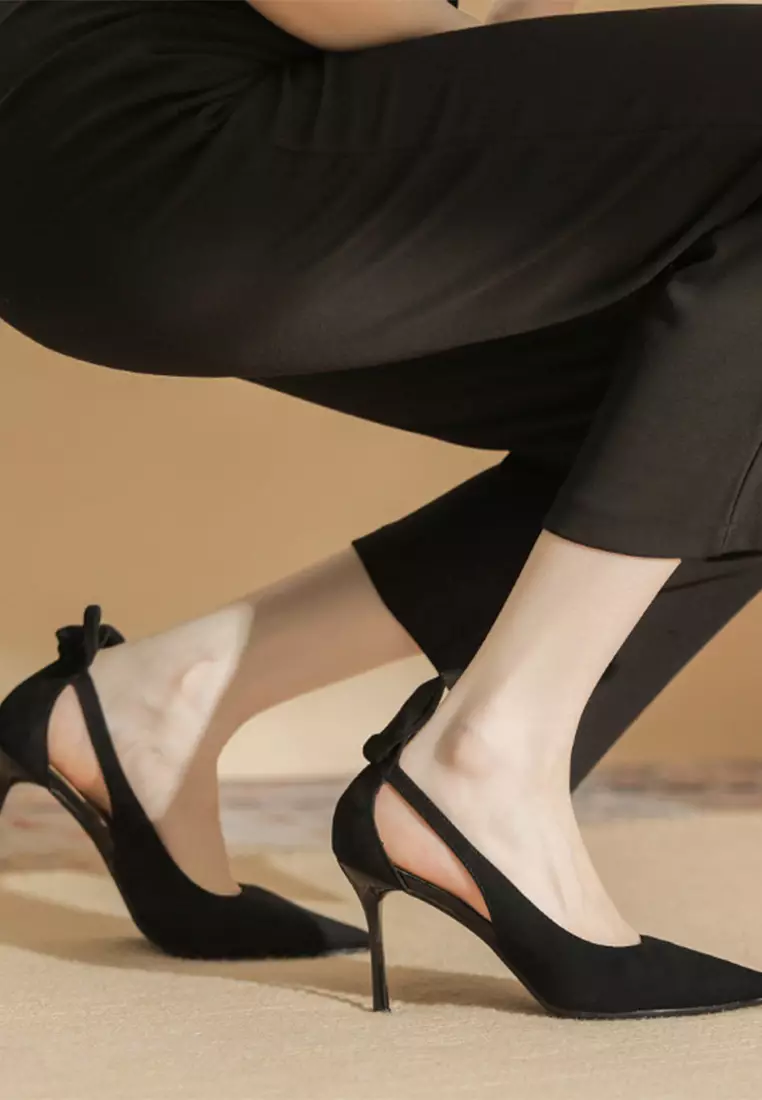 8CM Rabbit Ear Suede High Heels IF8835