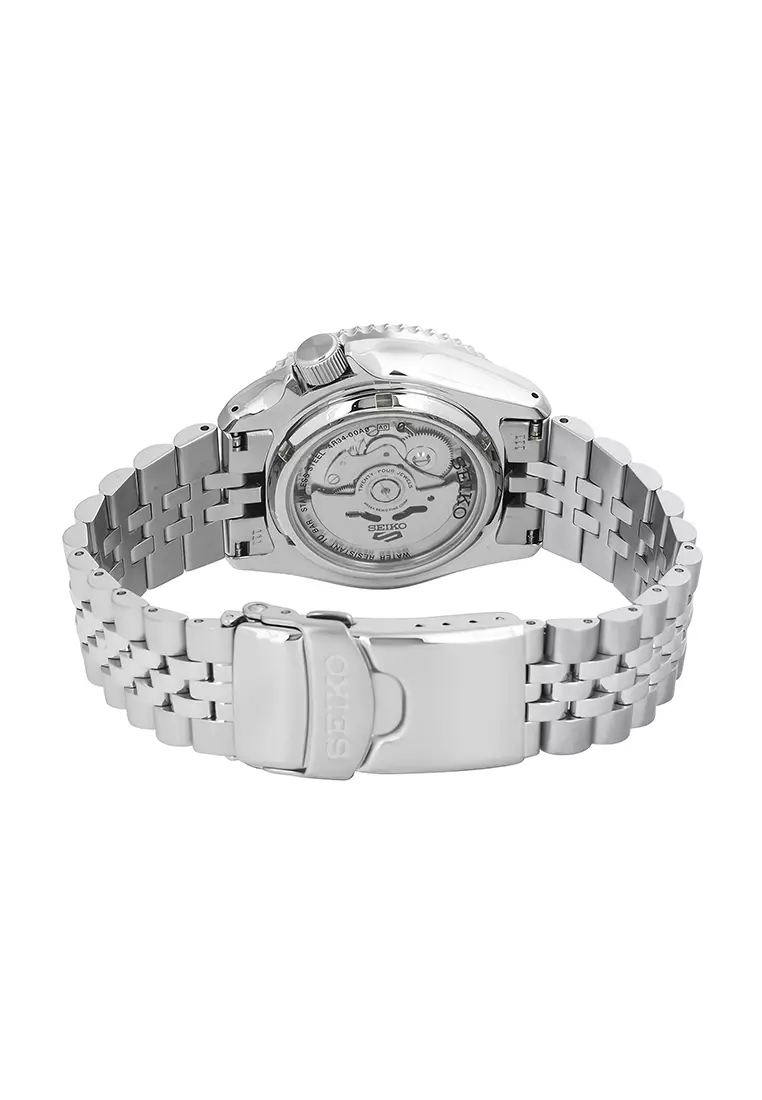 Seiko 5 Sports SSK035K1 - Jam Tangan Automatic Pria - SKX Series Automatic GMT Green Dial - All Stainless Steel