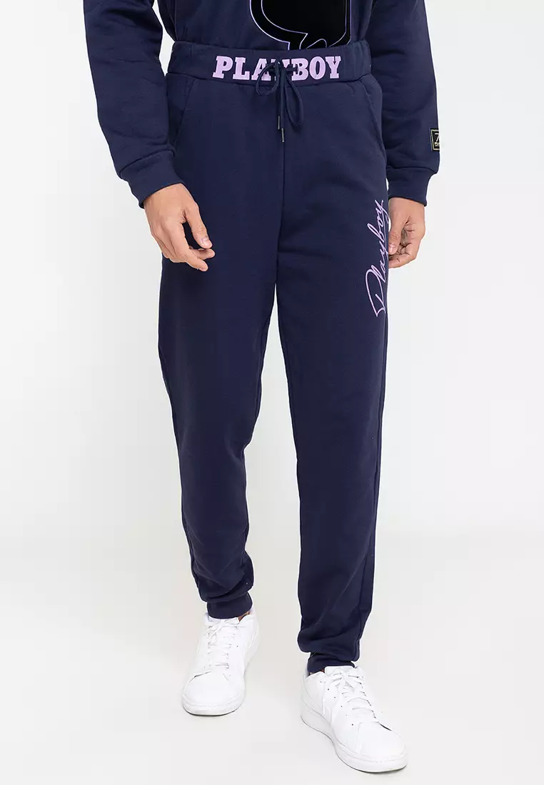 Buy Playboy Apparel Men s Inkling Playboy 70th Script Jogger Pants