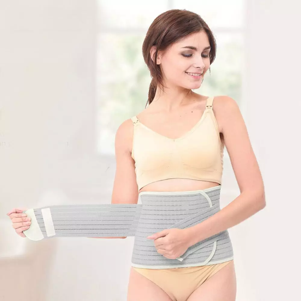 Mooimom Bamboo Postpartum Corset Grey L - Korset Pelangsing Melahirkan