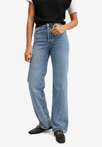 Mango straight jeans Blue 38                  EU WOMEN FASHION Jeans Strech discount 40% 