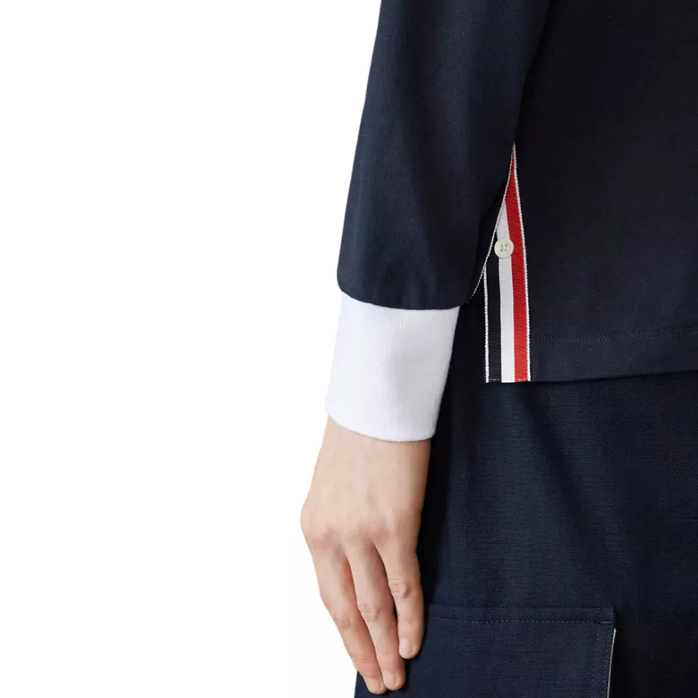 Jersey 4-Bar Rugby Polo Shirt Navy Men