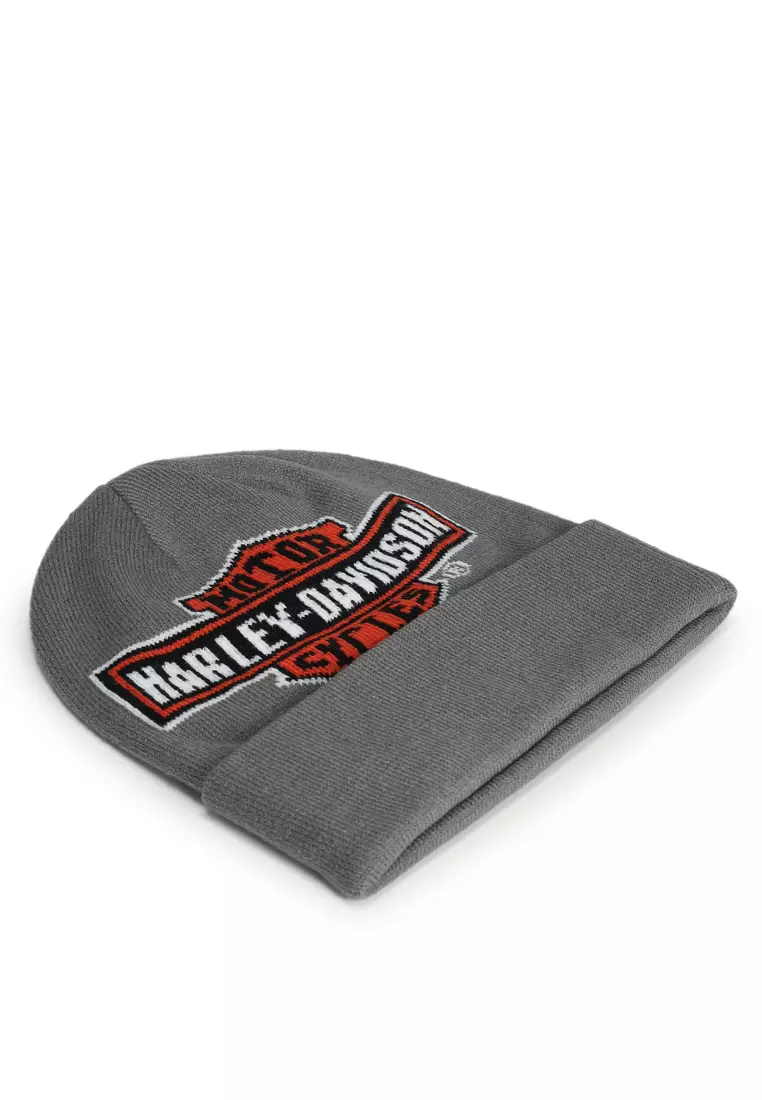 Harley-Davidson H-D Script Beanie - Schwarze Mütze Mit Logo