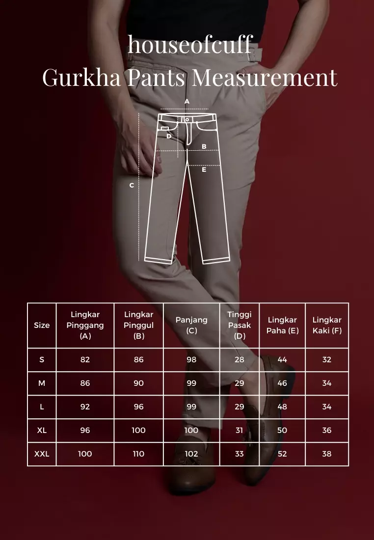 Houseofcuff Celana Panjang Formal Gurkha Pants High Waist Abu Tua
