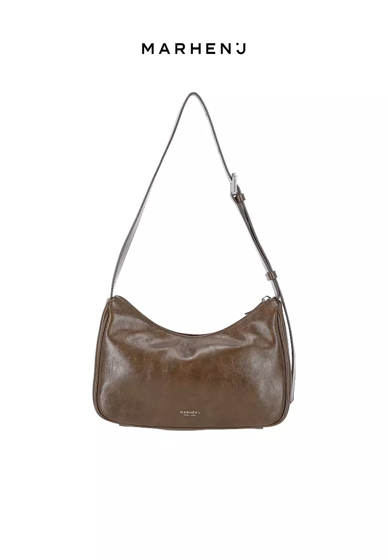 ELLEN Vegan Leather Crossbody Bag Brown