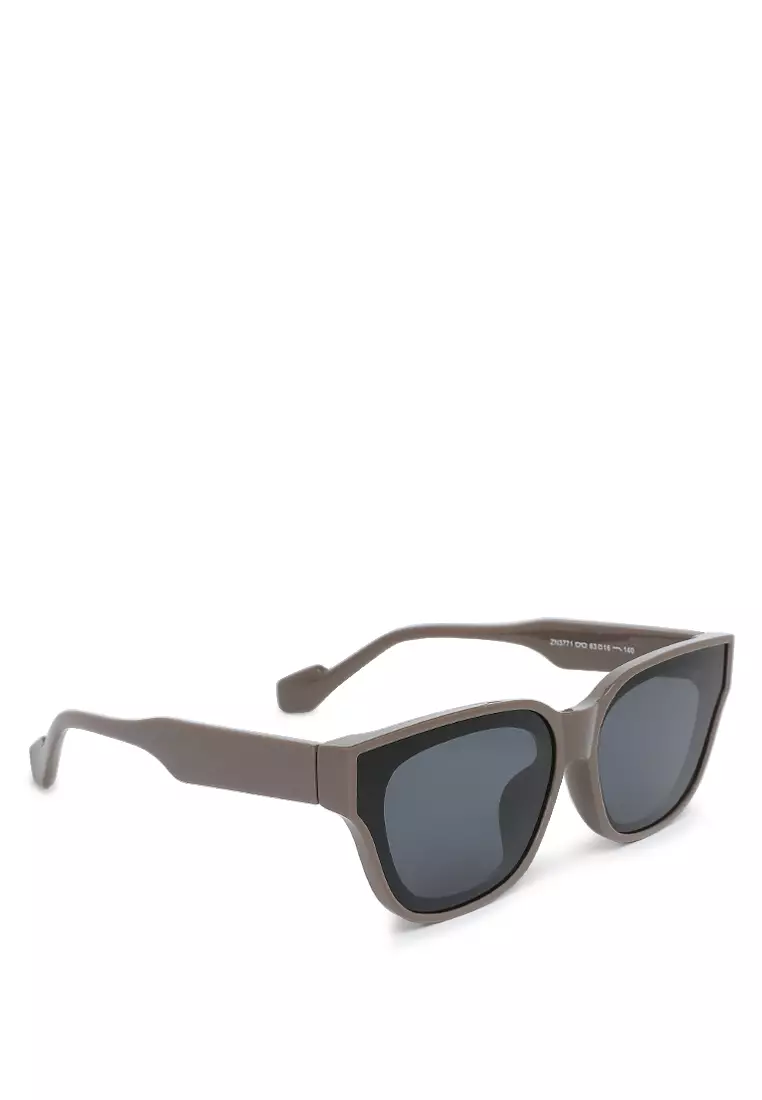 Kacamata Hitam Cat Eye Persegi Warna Kopi