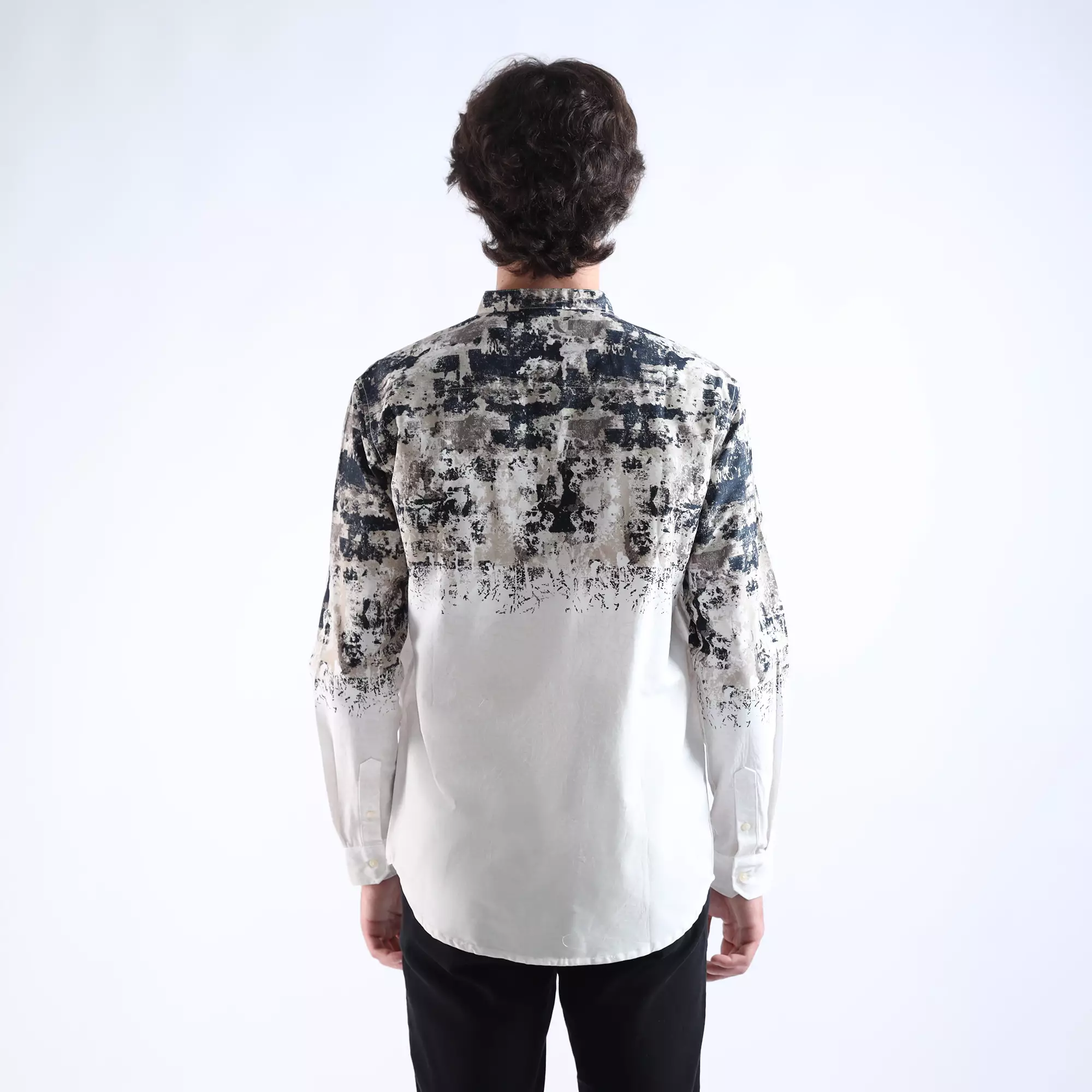 LARUSSO Dawn of Time - Kemeja Koko Printing Pria Lengan Panjang - WISKIT