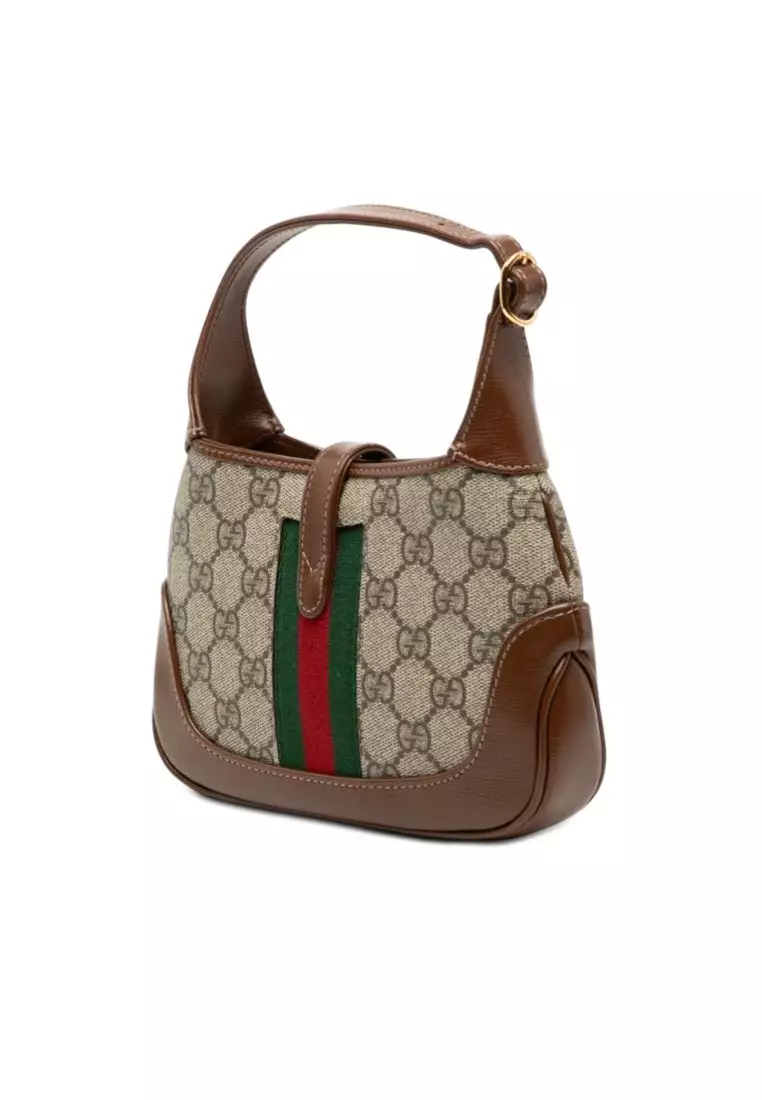 二手 Gucci Mini Gg Supreme Web Jackie 1961 斜背包