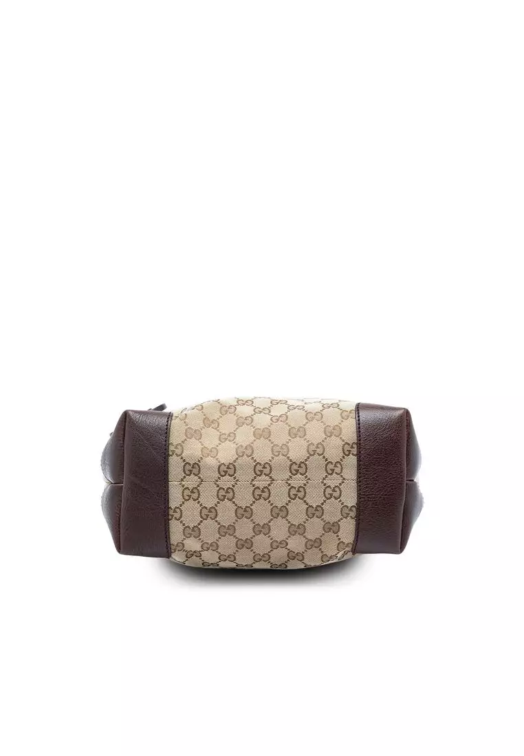 Pre-Loved Gucci Gg Canvas Gg Charm Tote
