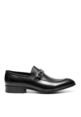 Twenty Eight Shoes 黑色 VANSA 壓紋頭層牛皮商務鞋    VSM-F06 3B0BCSH47C1698GS_1