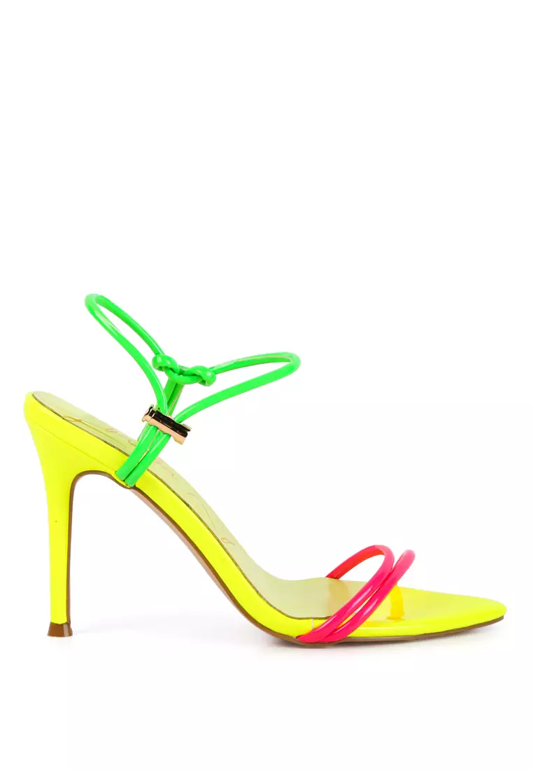 Discount on London Rag  shoes - SKU: Neon Drawstring Band High Heeled Sandal