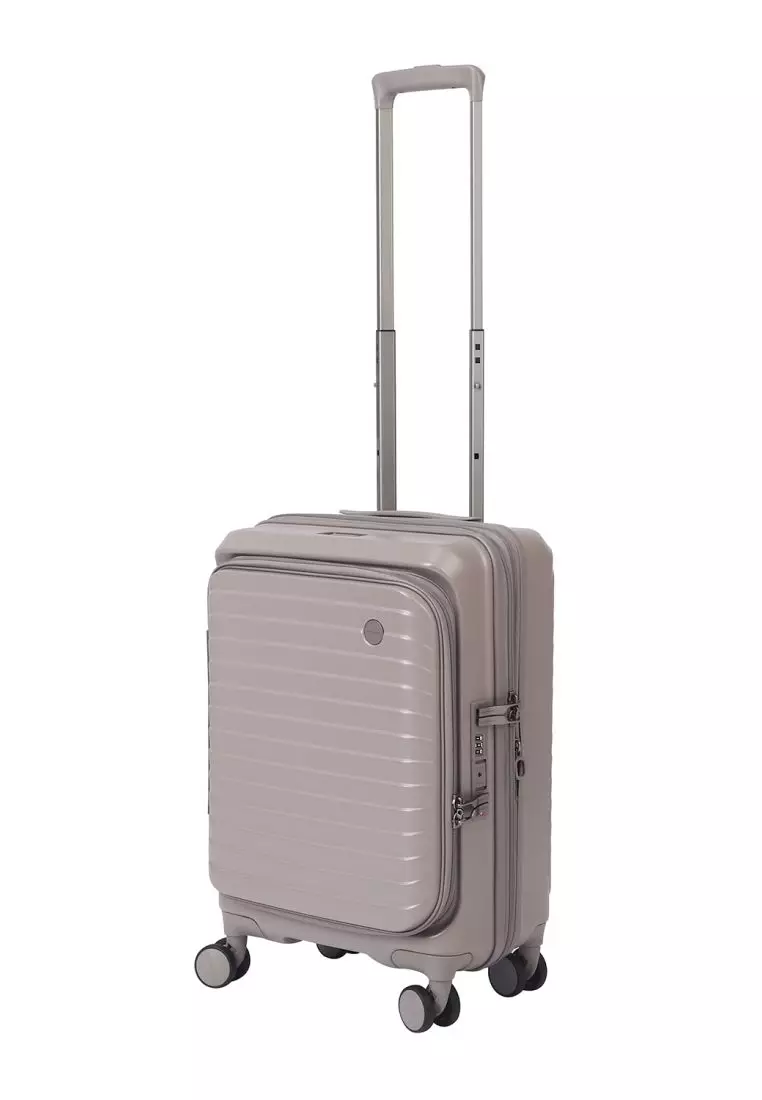 CROSSING INVI 20" Carry On Expandable Luggage With Front & Middle Access V3 - Latte