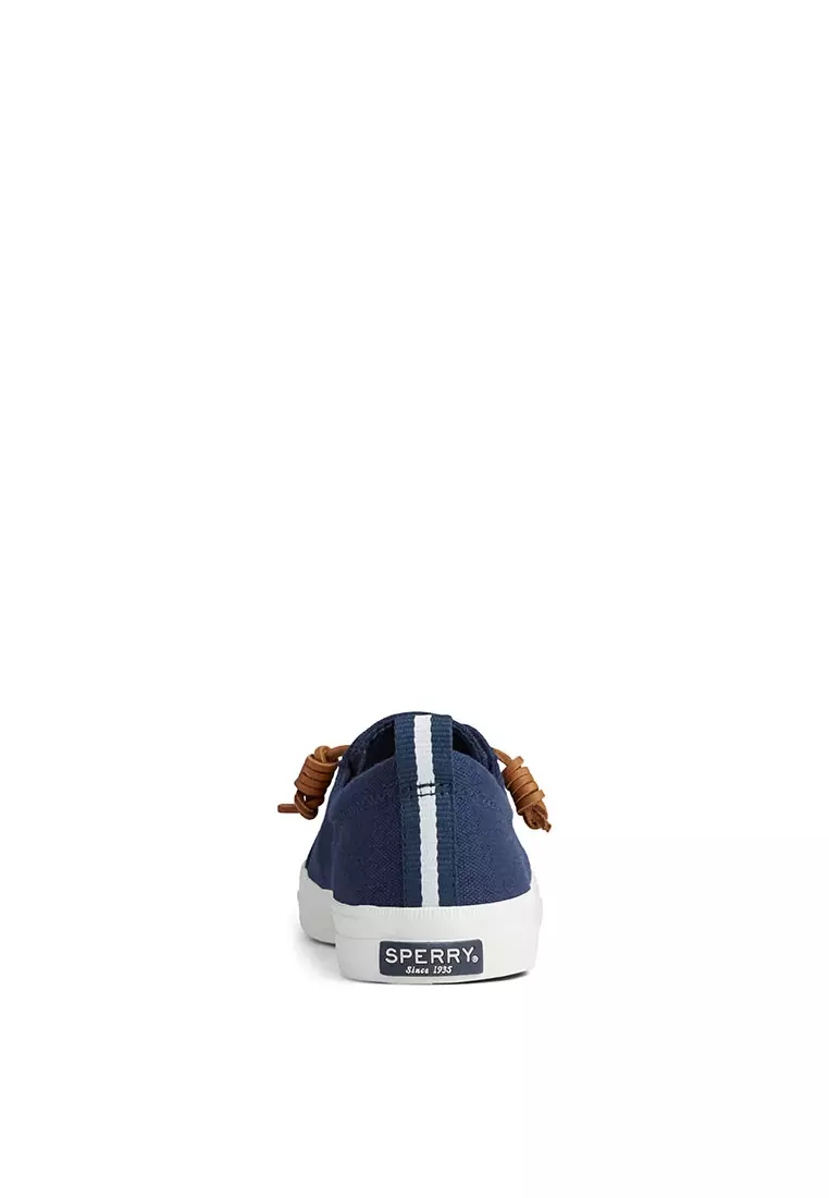 Women's Crest Vibe Linen Sneakers - Navy (STS98642)