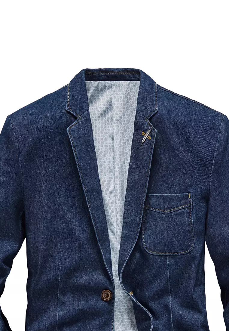 Slim Casual Denim Suit Jacket XN81985