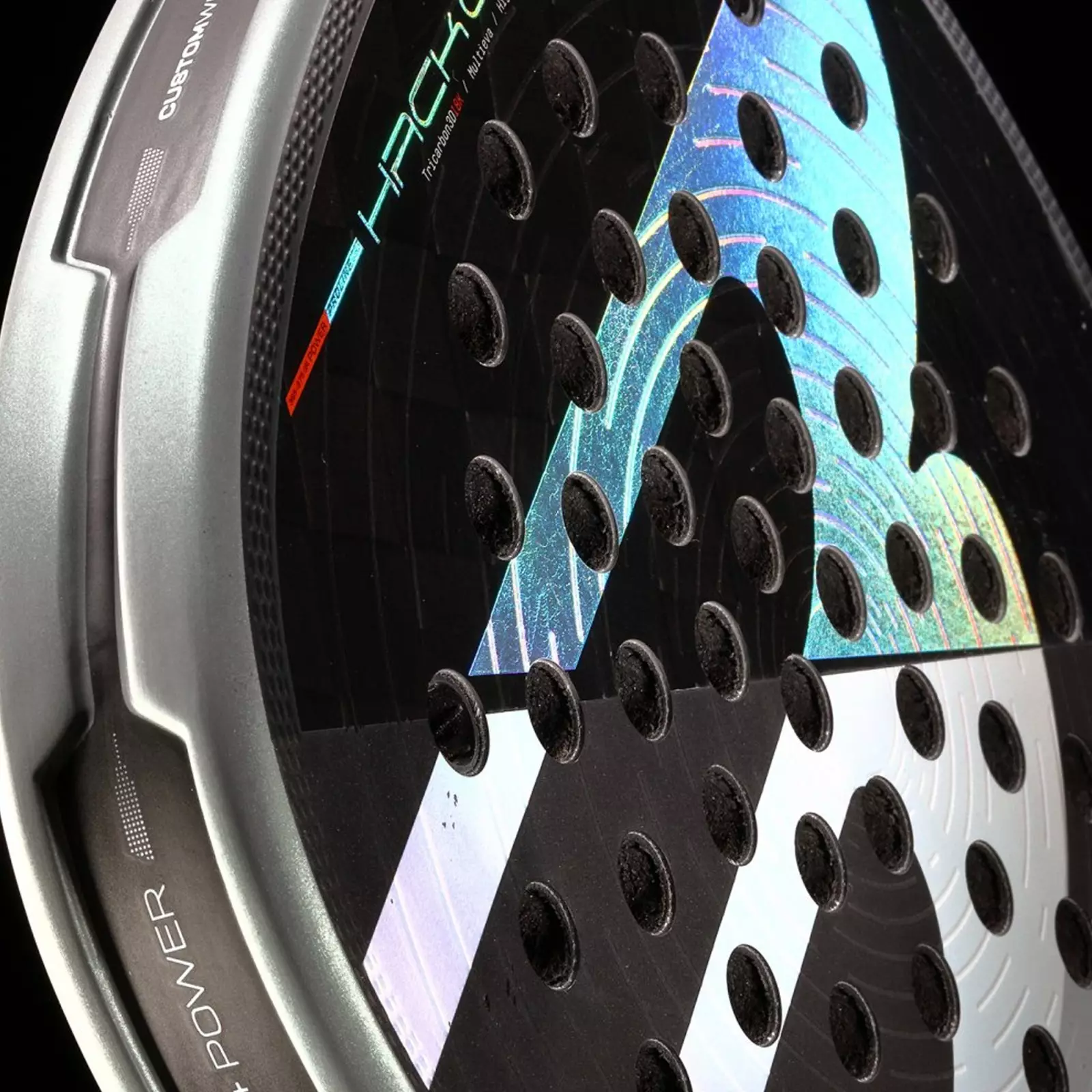 Raket Padel BULLPADEL Hack 04 2026 360-365 Grey Black