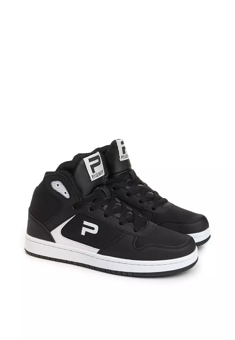 PAULMAY - Sepatu Sneakers Pria Lisbon High - Black White