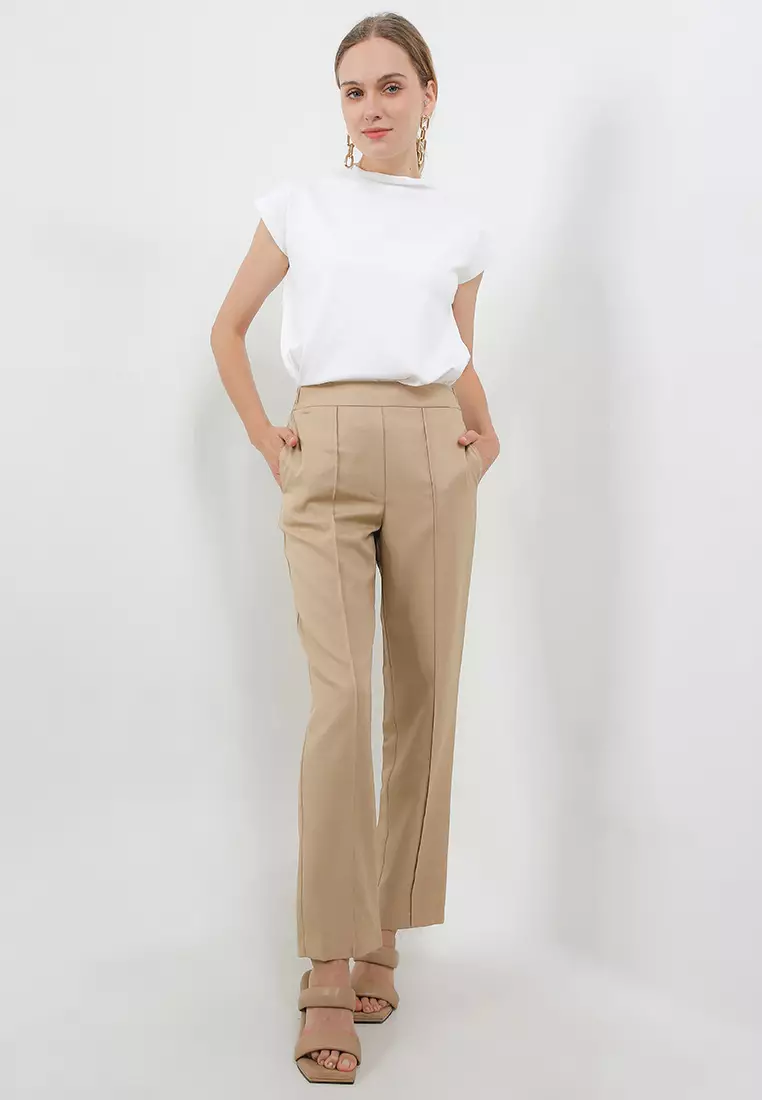 Marl Straight Leg Trousers