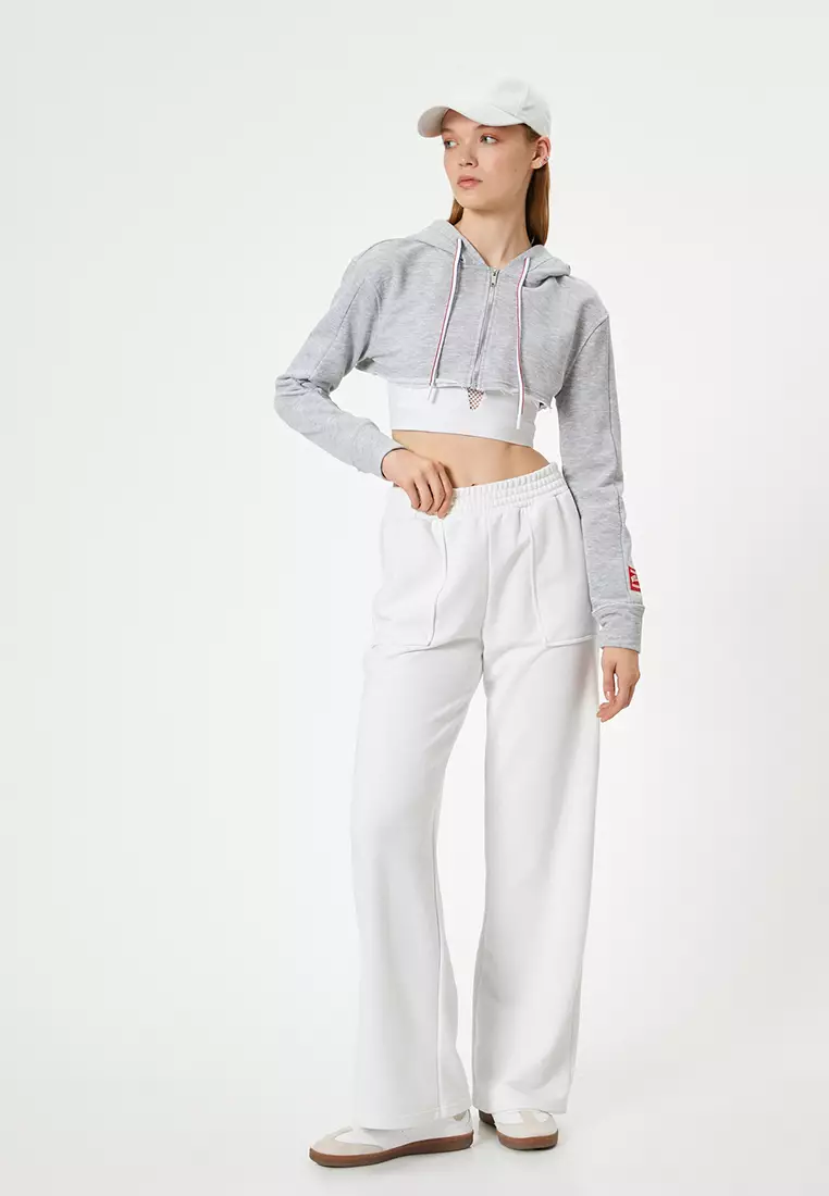 Crop Sweatshirt Hooded Sweatshirt