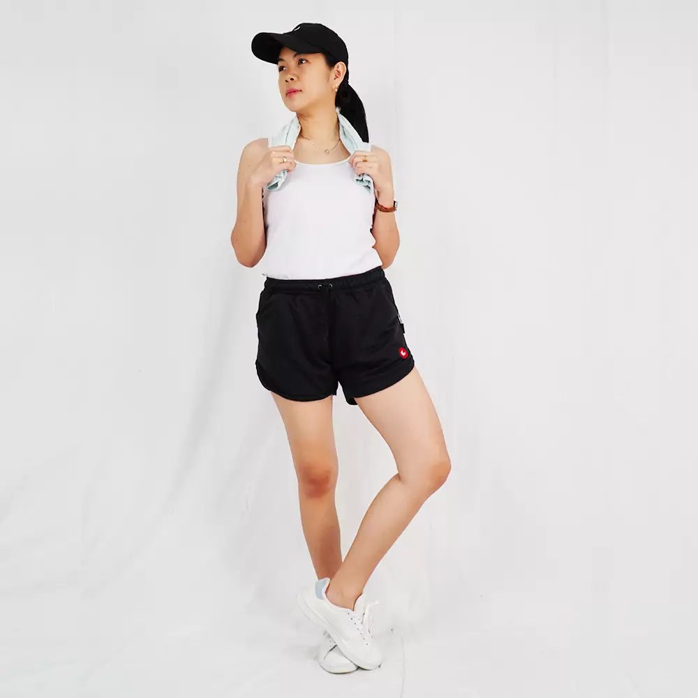 OKECHUKU Mini Celana Pendek Wanita Celana Olahraga Short Pants Wanita - HITAM