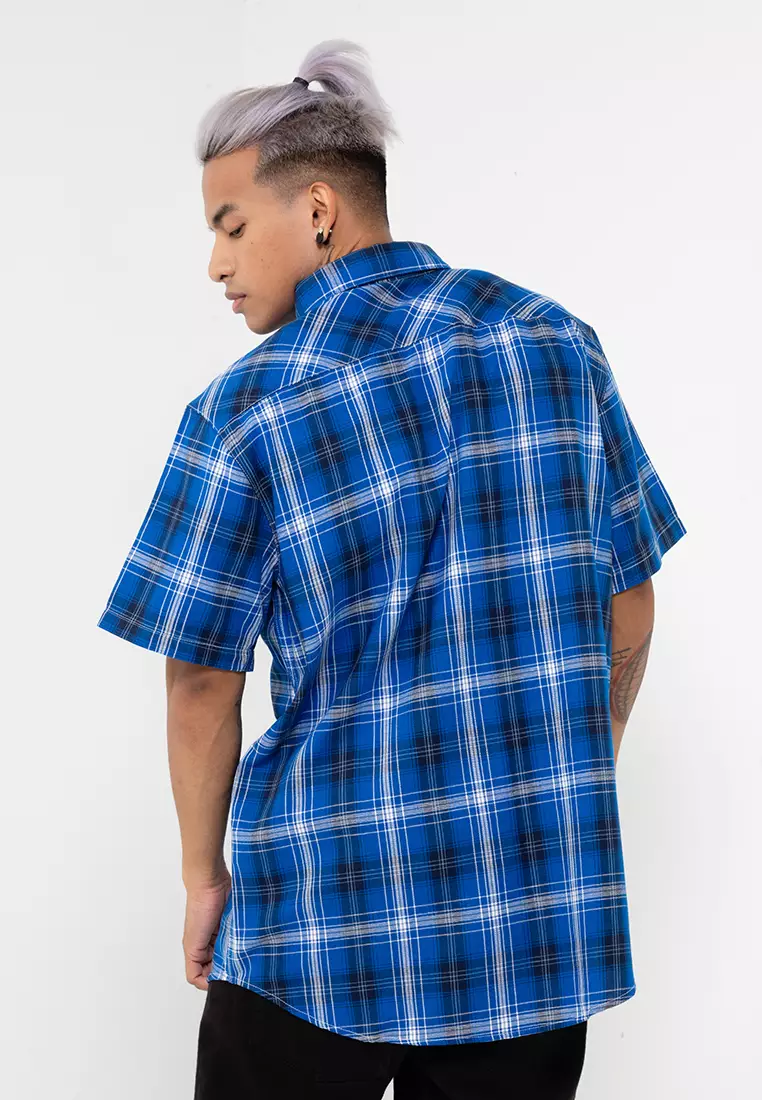 Harley-Davidson Backing It In Plaid Shirt