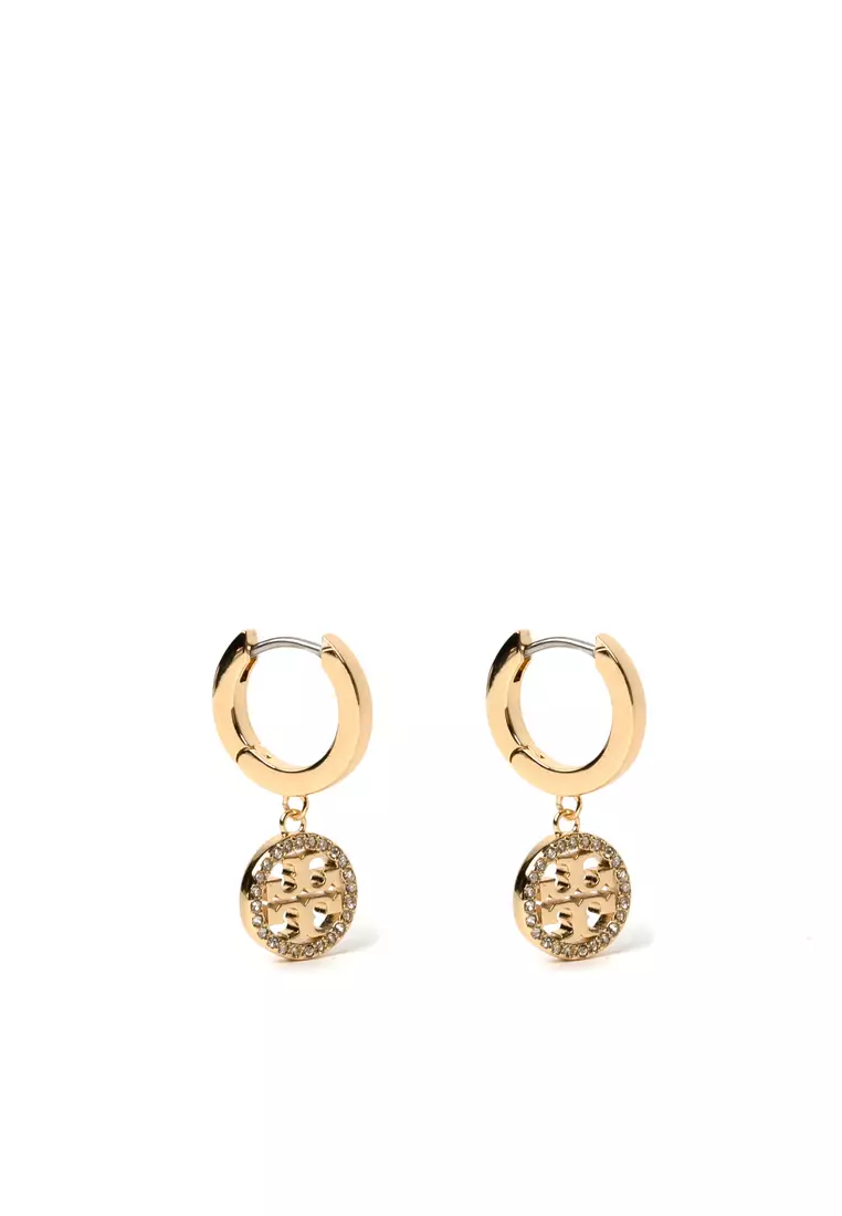 Tory Burch Miller Pave Huggie Hoop Earring 2025 | Buy Tory