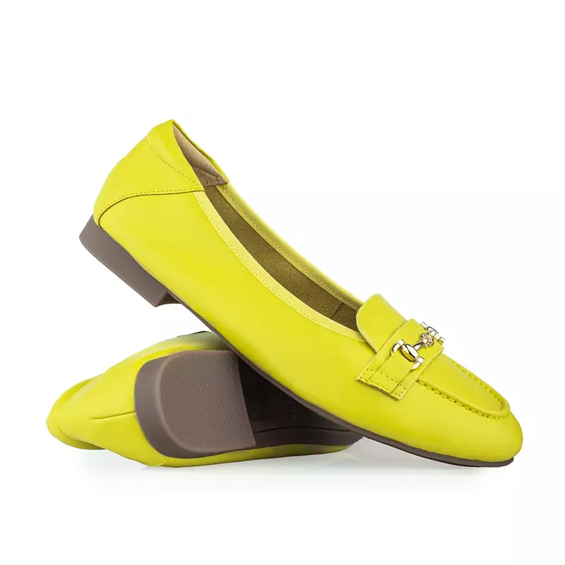 Sepatu Ballet Flats Wanita Gino Mariani Graziana Light Yellow