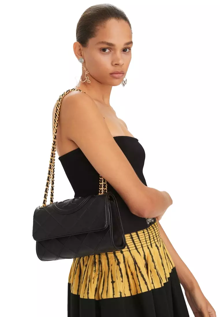 Fleming Convertible Shoulder Bag in Black 139060