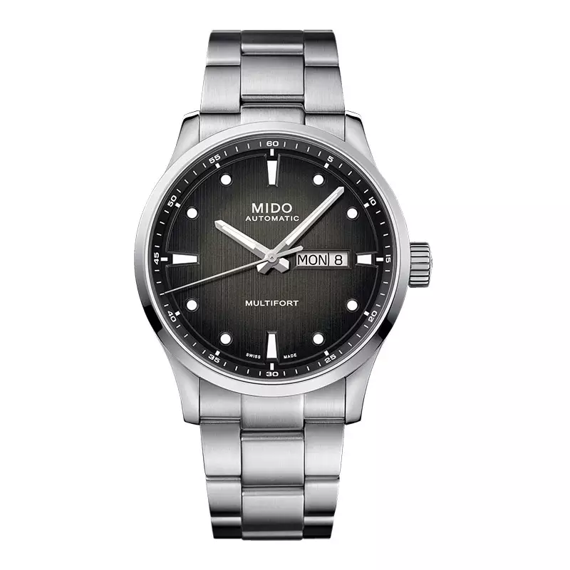 Jam Tangan Pria MIDO Multifort M M038.430.11.051.00 Black Gradient Dial Stainless Steel Strap