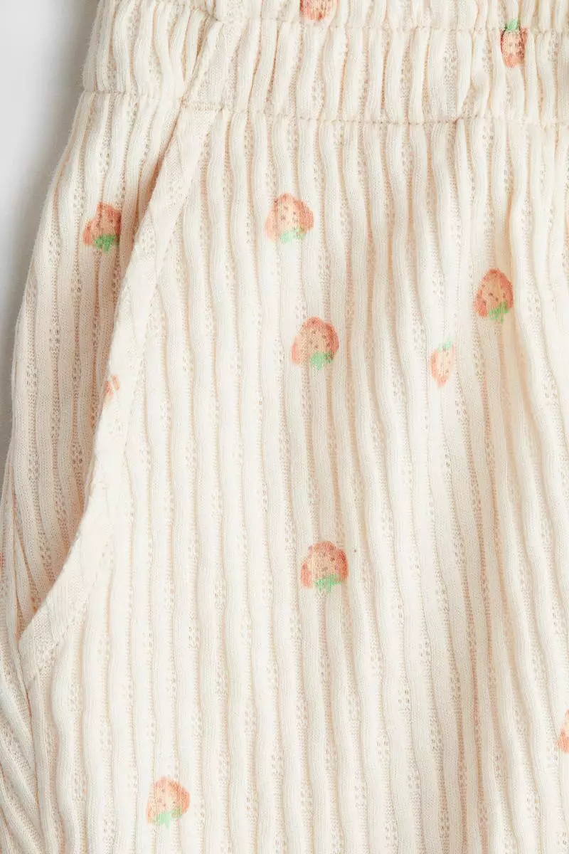 Pointelle jersey shorts