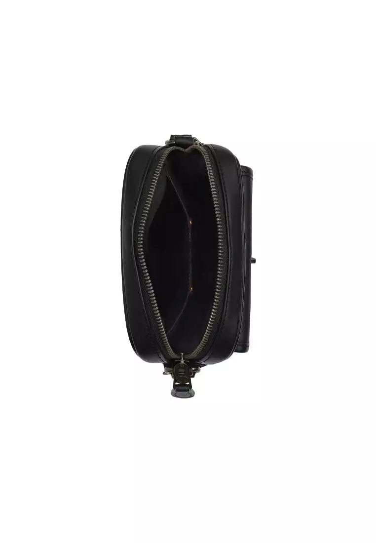 Turnlock Crossbody Bag In Signature Canvas Charcoal/Black CAJ30