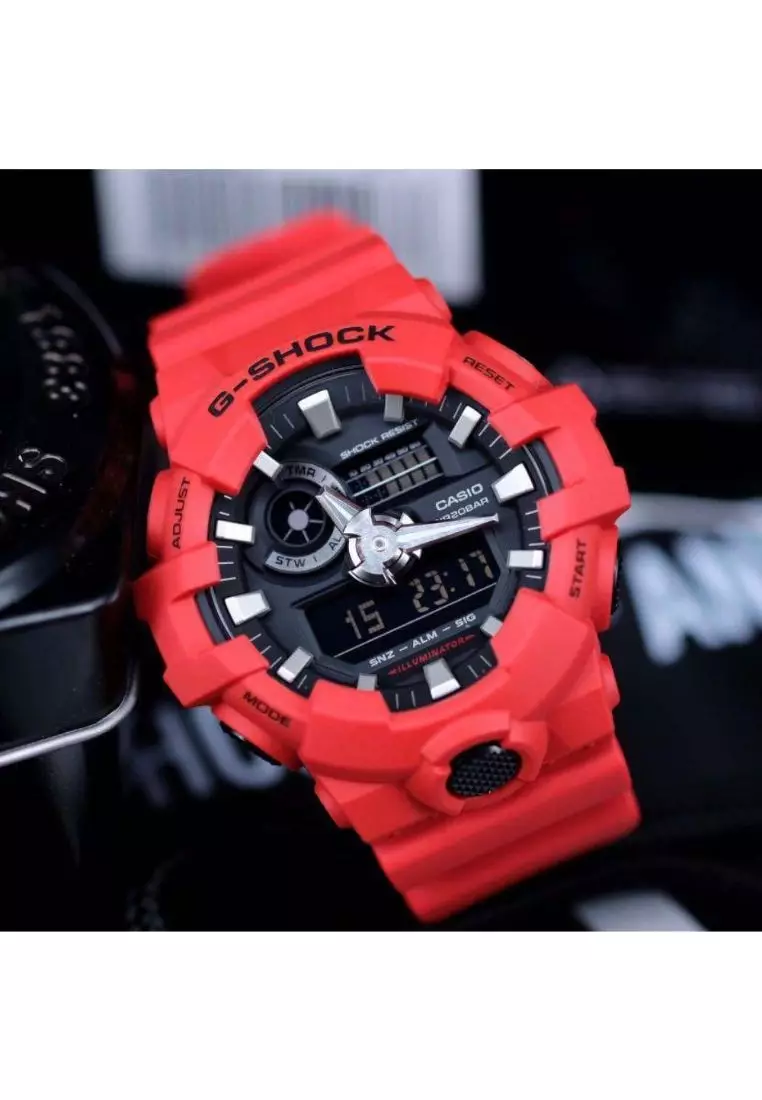 Buy Casio Casio G-Shock Digital-Analogue Red Resin Strap Unisex