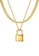 CELOVIS gold CELOVIS - Sahara Choker Paired with Locke Necklace Jewellery Set in Gold 7FC12AC8157C27GS_1
