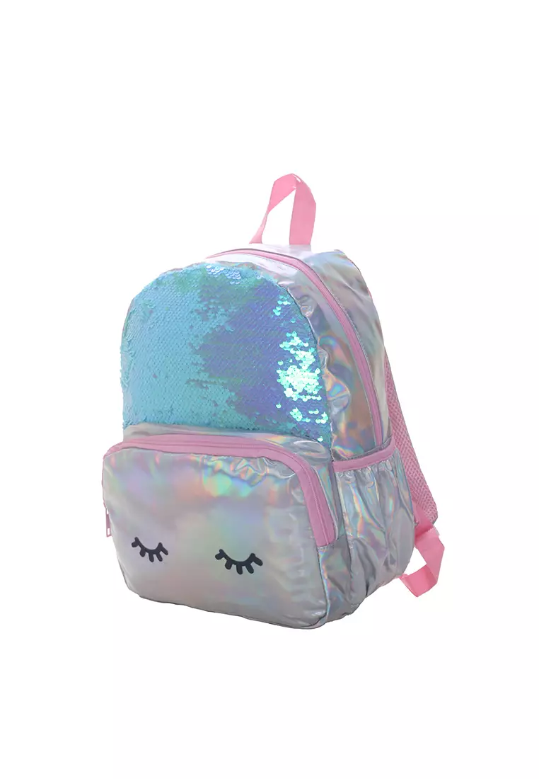 Tas Ransel Anak Unicorn Sequin Medium Tosca Pink 35x30 cm