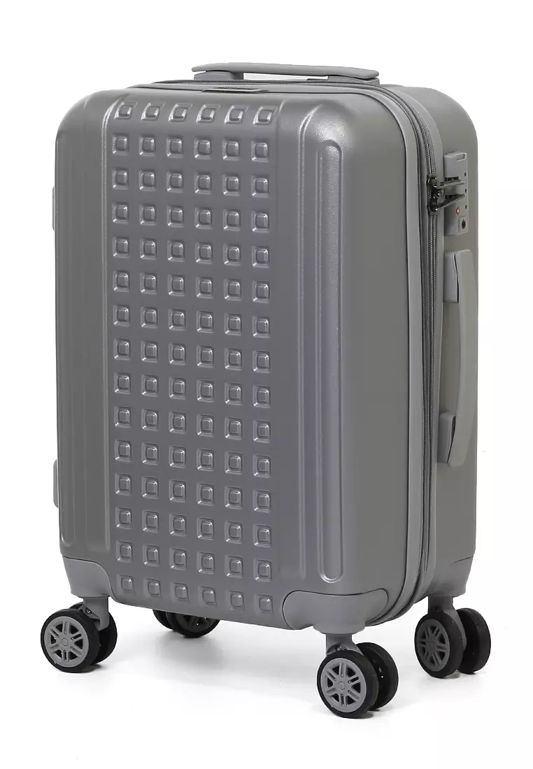 Carlton Koper Hardcase TSA Lock Unisex Size 20 Inch Suitcase Large Compartment Expander Zipper Material Polycarbonate ORIGINAL - Gray