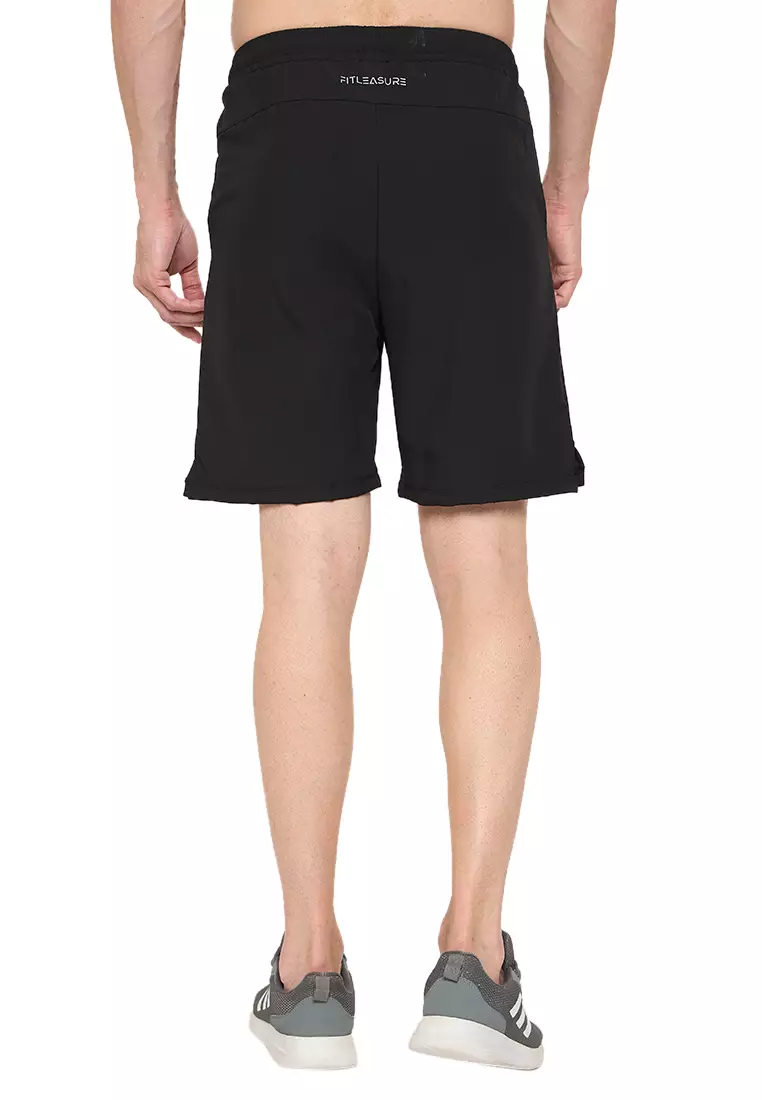 Men's Side Cut Training Black Shorts