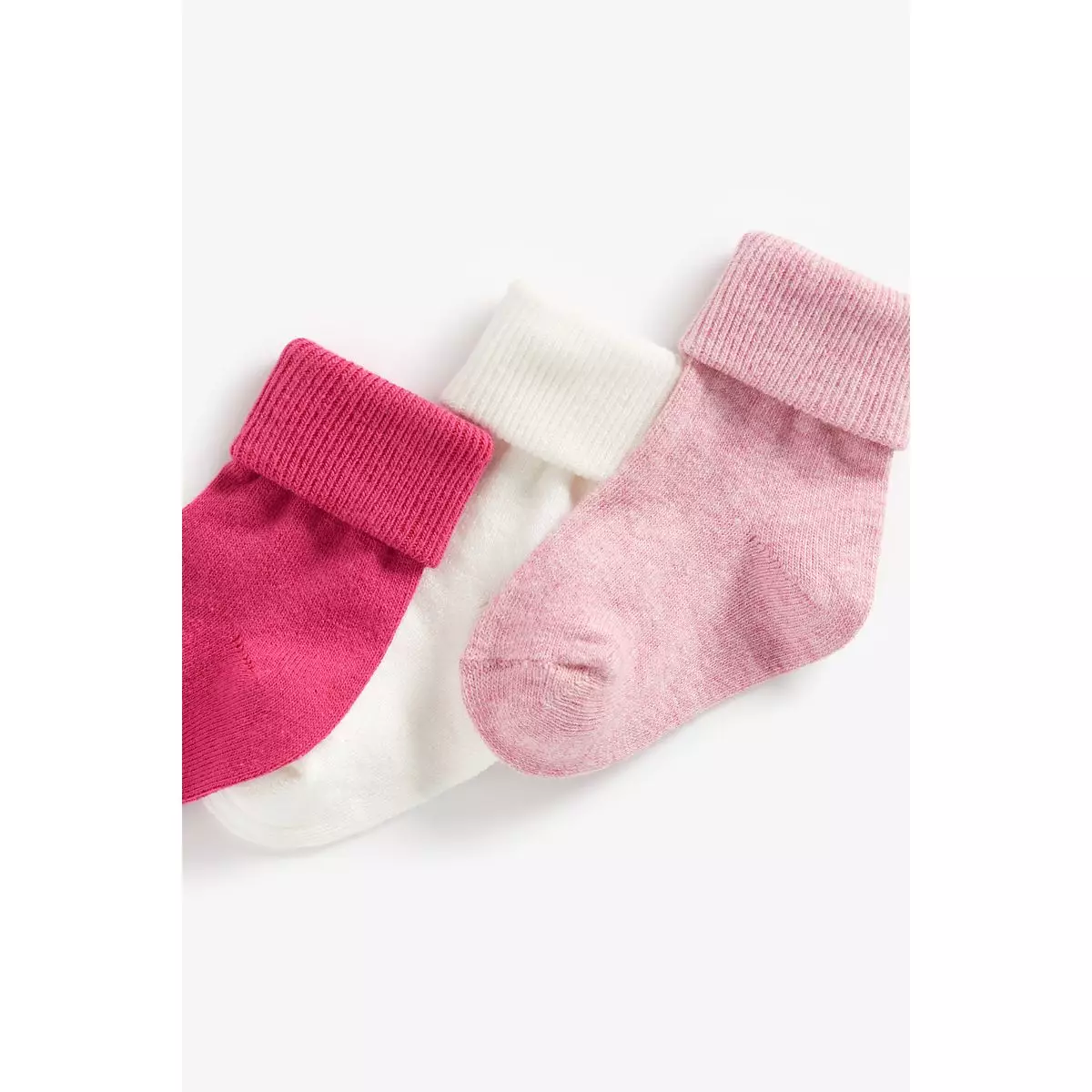Mothercare Turn-Over-Top Socks - 5 Pack - Kaos Kaki Anak Perempuan (Pink)