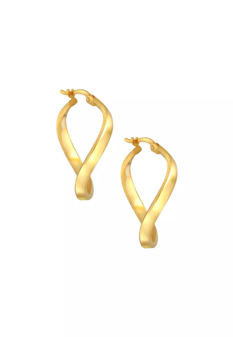 Buy Tomei Tomei Lusso Italia Twisted Earrings Yellow Gold 916 2023
