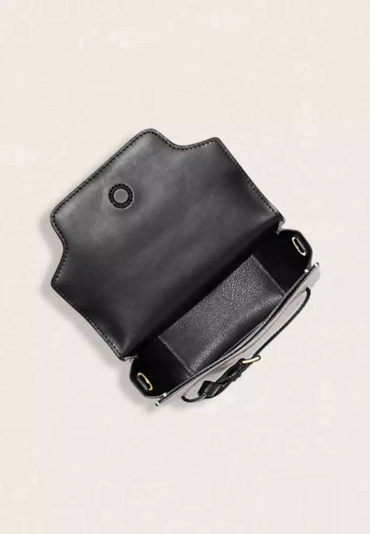 Michael Kors Emilia Small Logo Crossbody Bag Vanilla Black