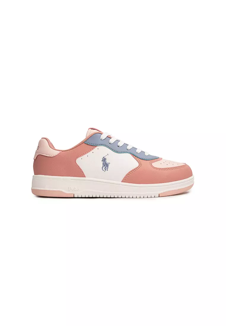 Discount on Polo Ralph Lauren  shoes - SKU: Masters Court Sneaker-Rose/Multi (124765)