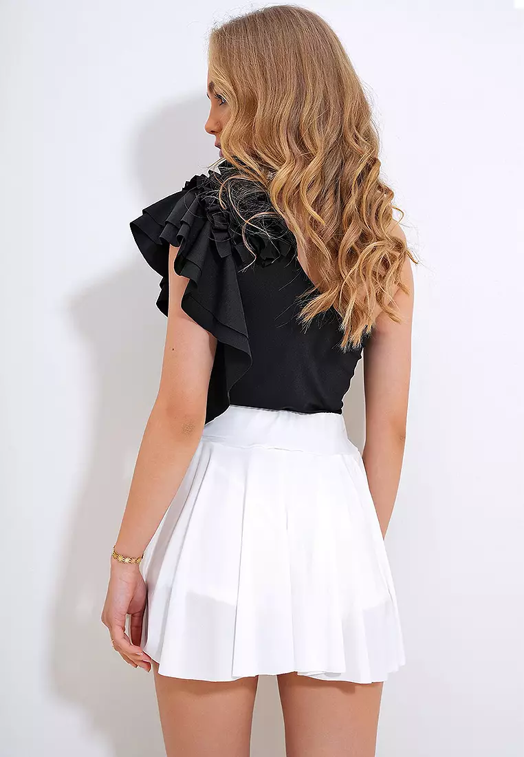 Buy Alacati Ruffle One Shoulder Top 2025 Online ZALORA Philippines