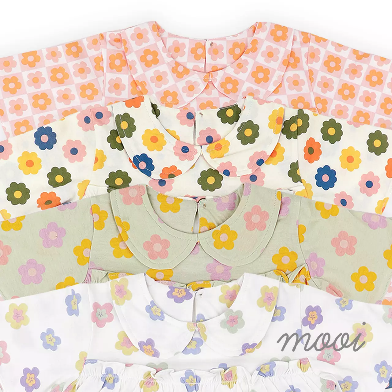 Mooi Atasan Anak Perempuan Rora Ruffle Top - White