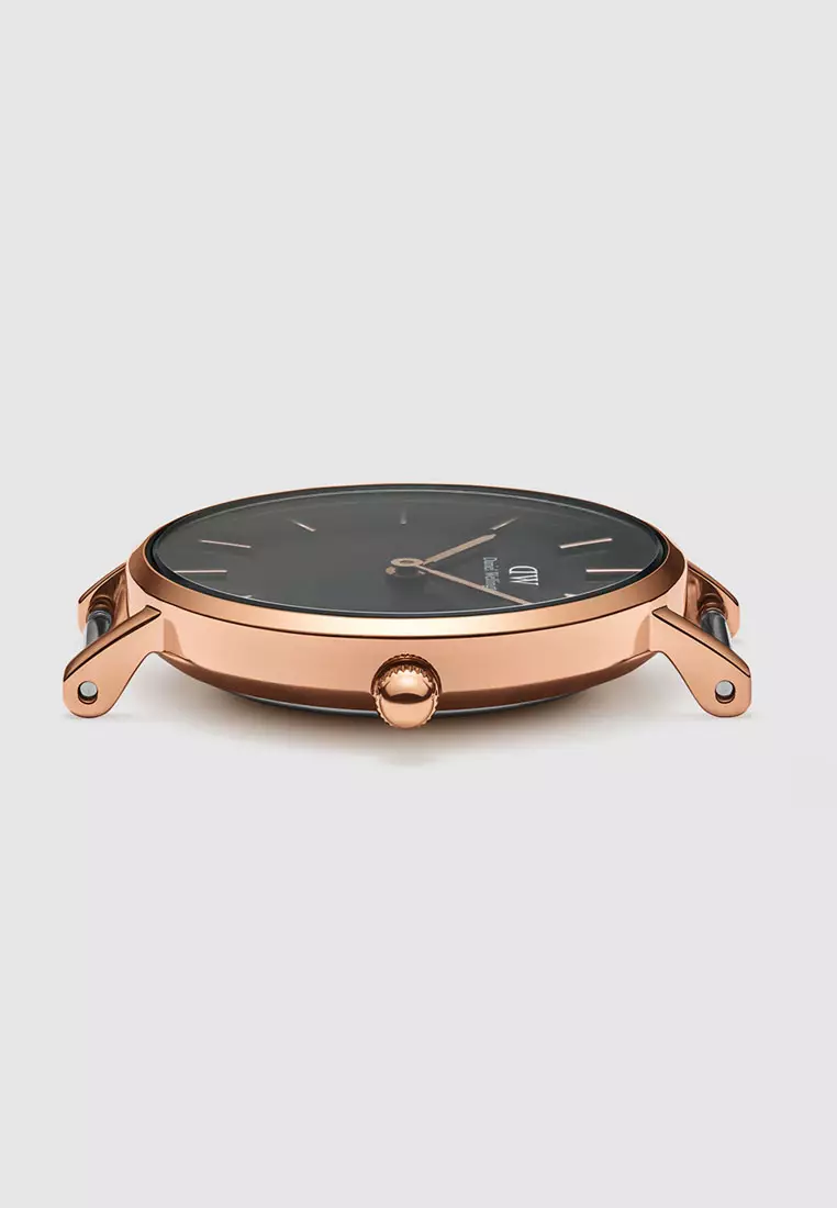 Petite Melrose 28mm Watch Black dial Mesh strap Rose Gold Female watch Ladies watch Watch for women DW