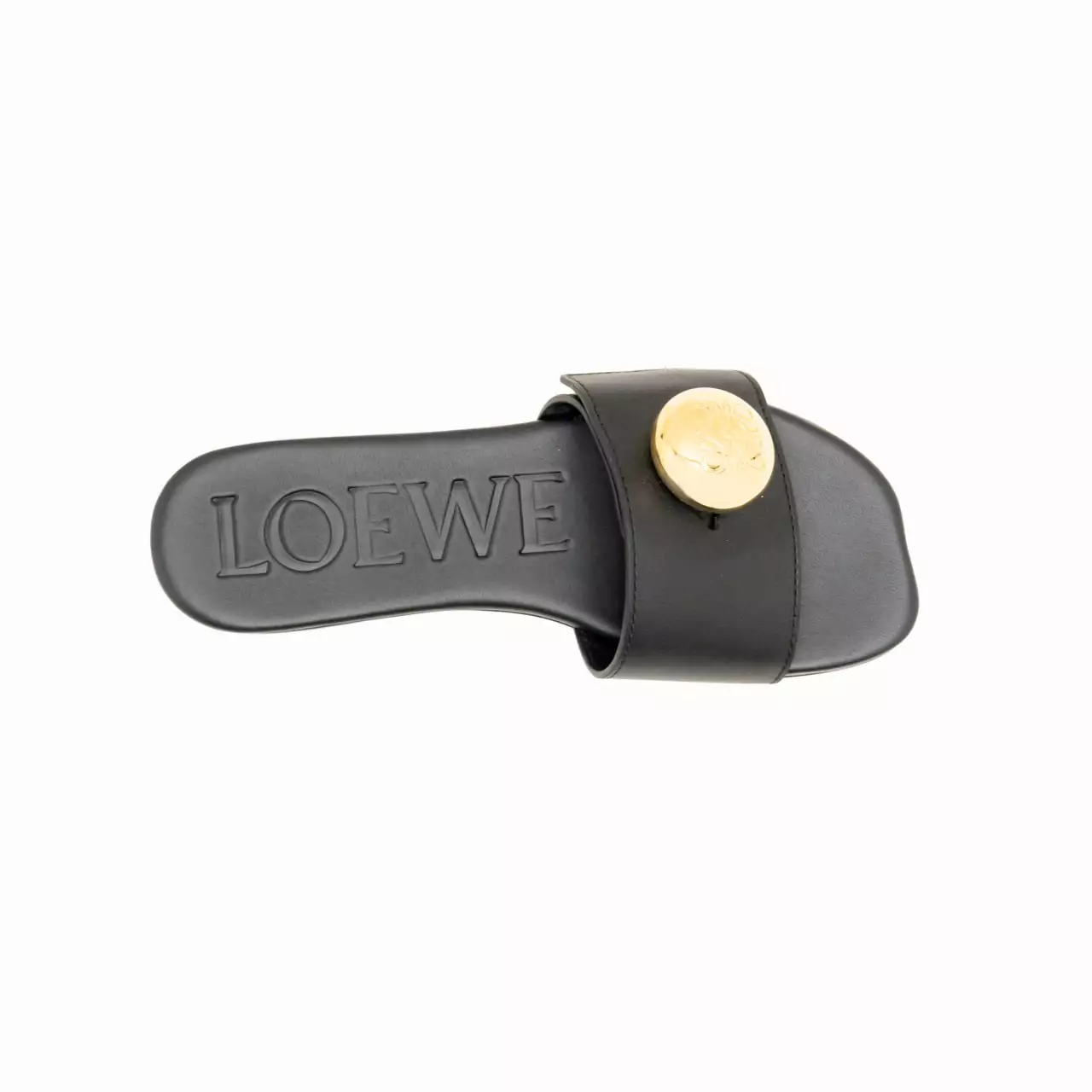 Pebble Slide Soft Calfskin Black