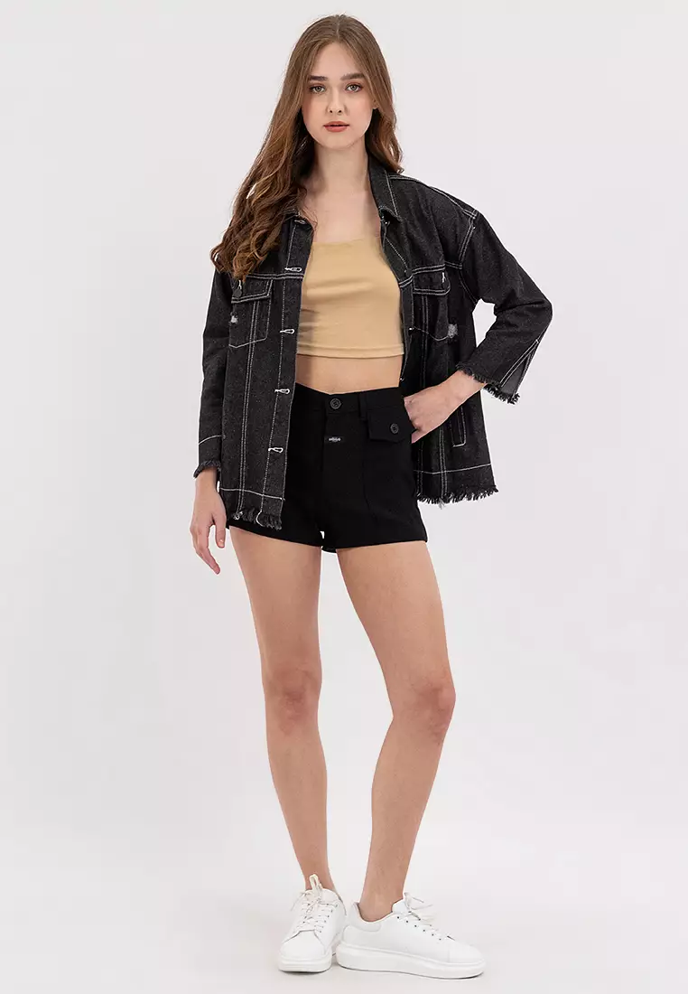 Ladies Girbaud Black Twill Short